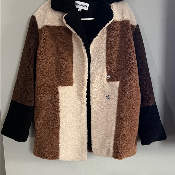 Steve Madden Multicolor Sherpa Jacket - Picture 3 of 4